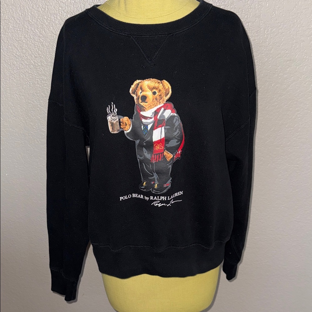 Polo by Ralph Lauren Black Cocoa Bear Boys Collectible Sweatshirt